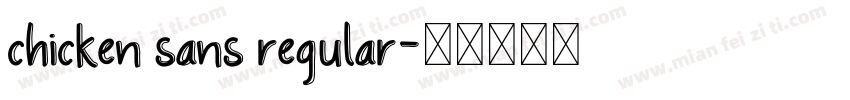 chicken sans regular字体转换